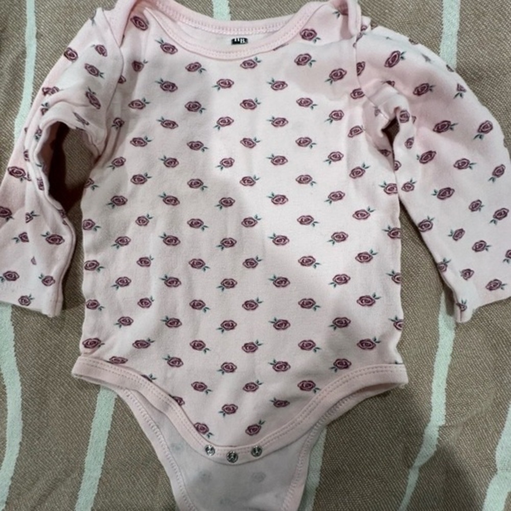 Adorable Pink Floral Kids Bodysuit